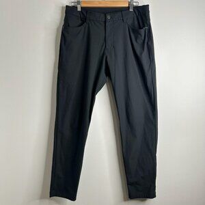LuluLemon ABC Five-Pocket Tech Pants Mens 32 Charcoal‎ Black Stretch Performance